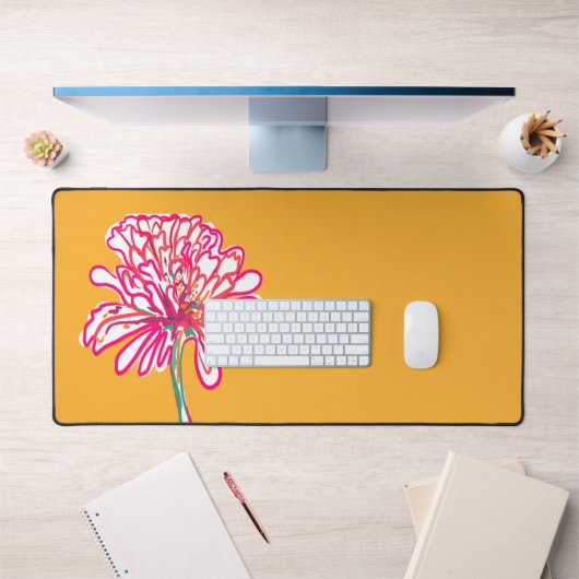 芸術的カラフル花 デスクマット (オフィス1)
