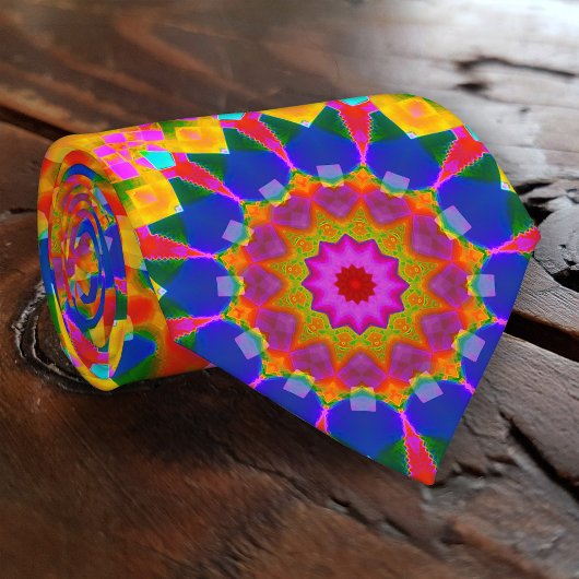 芸術的カーニバル色タイ ネクタイ