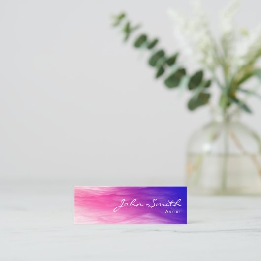 芸術的クカラフルラウドミニ名刺 スキニー名刺 (スタンド正面)