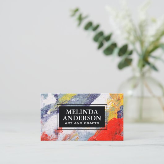 芸術的クリエイティブの背景 名刺 (スタンド正面)