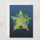 芸術的クリスマススターホリデーカード シーズンカード (正面)