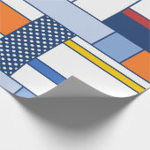 芸術的クールモダンギフト紙モンドリアンスタイル ラッピングペーパー (角)