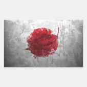 芸術的クール日本の旗 長方形シール (正面)