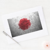 芸術的クール日本の旗 長方形シール (封筒)