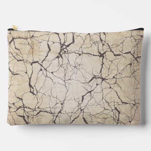 芸術的グランジ木の背素朴モダン板 アクセサリーポーチ (正面)