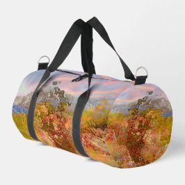 芸術的コロンビアマウンテン絵を描リバー ダッフルバッグ