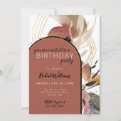 芸術的スタイリッシュモダン抽象芸術 招待状 (正面)