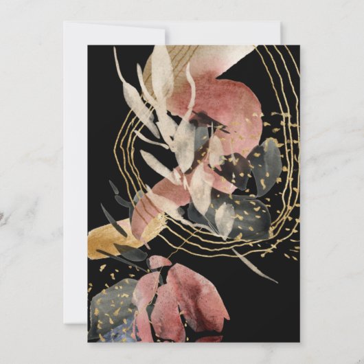 芸術的スタイリッシュモダン抽象芸術 招待状 (裏面)