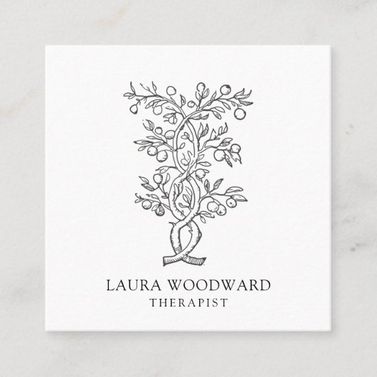 芸術的セラピスト スクエア名刺 (正面)