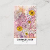 芸術的ソフトウォーター色グラディエント線アートフローリスト 名刺 (正面)