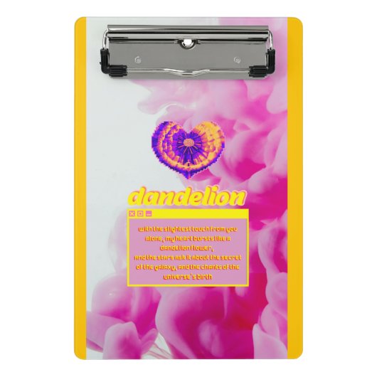 芸術的ソフトフェミニンスピリチュート ミニクリップボード (正面)