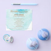 芸術的ターコイズブルー抽象芸術水色 チラシ (シングル)