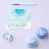 芸術的ターコイズブルー抽象芸術水色 チラシ (シングル)