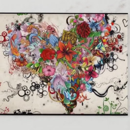 芸術的ハート ポストカード