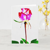 芸術的バラフラワーアートノートカード カード (黄色い花)