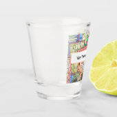 芸術的パーソナライズされたカラフル ショットグラス (左)