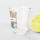 芸術的パーソナライズされたカラフル ショットグラス (右)