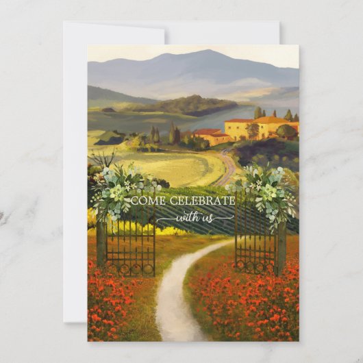 芸術的ファインアートトスイタリアンカン結婚ズ 招待状 (正面)