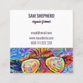 芸術的ファカッコいいームシープポートレートテンプレート スクエア名刺 (裏面)