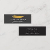 芸術的フェイク金ゴールド スキニー名刺 (正面/裏面)