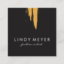 芸術的フェイク金ゴールド スクエア名刺