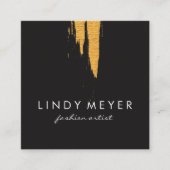 芸術的フェイク金ゴールド スクエア名刺 (正面)