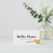 芸術的フェイク金ゴールド 名刺 (スタンド正面)