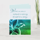 芸術的フローラの悔やみや弔慰グリーティングカード カード (正面)