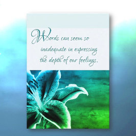 芸術的フローラの悔やみや弔慰グリーティングカード カード