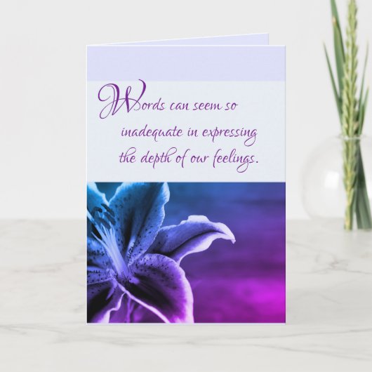 芸術的フローラの悔やみや弔慰グリーティングカード カード (正面)