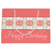 芸術的フローラデザイン ラージペーパーバッグ (正面)