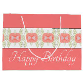 芸術的フローラデザイン ラージペーパーバッグ (裏面)