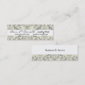 芸術的フローラルクセプロフェッショナルエレガントモダン スキニー名刺 (正面/裏面)