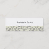 芸術的フローラルクセプロフェッショナルエレガントモダン スキニー名刺 (裏面)