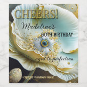 芸術的フローラ応援誕生日 ワインラベル (シングルラベル)