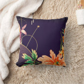 芸術的フローラ・デザイナ抽象芸術 |ナス クッション (ブランケット)