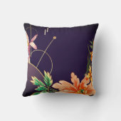 芸術的フローラ・デザイナ抽象芸術 |ナス クッション (裏面)