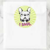 芸術的ブフランスのルドッグ"バーク"デザイン ラウンドシール (バッグ)