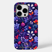芸術的ホリデー – 深いパープルフェスティバルオーナメント Case-Mate iPhoneケース (裏面)