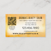 芸術的ポートフォリオ金ゴールド水彩美しい 名刺 (裏面)