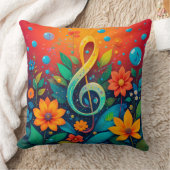 芸術的ミュージカル注カラフル記 クッション (ブランケット)