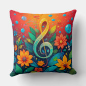 芸術的ミュージカル注カラフル記 クッション (裏面)