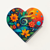 芸術的ミュージカル注カラフル記 ノートブック (裏面)