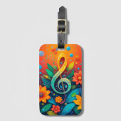 芸術的ミュージカル注カラフル記 ラゲッジタグ (正面縦)