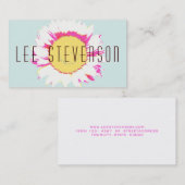 芸術的モダンカラフルフローラ 名刺 (正面/裏面)