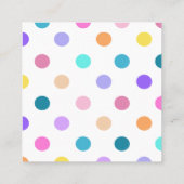 芸術的モダンカラフル白黒 スクエア名刺 (裏面)