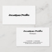 芸術的モダンフォントデザインプロフェッショナルシンプル 名刺 (正面/裏面)