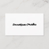 芸術的モダンフォントデザインプロフェッショナルシンプル 名刺 (正面)