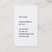 芸術的モダンプロフェッショナル 名刺 (裏面)