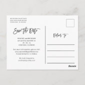 芸術的モダン抽象芸術日付ポストカードの保存 ポストカード (裏面)